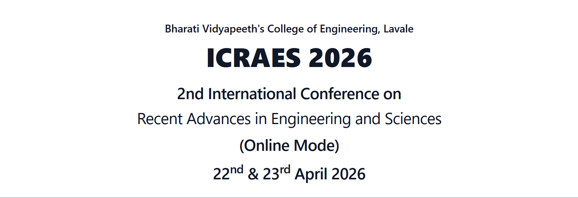 IEEE International Conference — ICRAES 2026